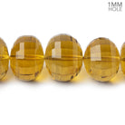 10.5-16mm Whiskey Quartz faceted rondelles 1mm large hole 16 inch 42 beads - Beadsofcambay.com