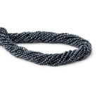 2mm Mystic Black Spinel micro-faceted rounds 13 inch 175 beads AAA- BeadsofCambay.com