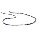 2mm Mystic Black Spinel micro-faceted rounds 13 inch 175 beads AAA- BeadsofCambay.com