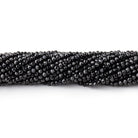 2.2mm Black Spinel micro-faceted rounds 13 inch 175 beads AAA - BeadsofCambay.com