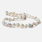 10.5mm Off White Coin Freshwater Pearls 16 inch 36 pcs - Beadsofcambay.com