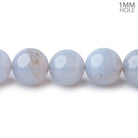 10.5mm Turkish Blue Chalcedony Plain Round Beads 15.5 inch 37 pieces - Beadsofcambay.com