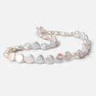 10.5mm White Coin Freshwater Pearl 16 inch 35 pieces - Beadsofcambay.com