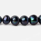 10.5x9-11.5x11mm Peacock Navy Baroque Freshwater Pearl 15 inch 36 pieces - Beadsofcambay.com