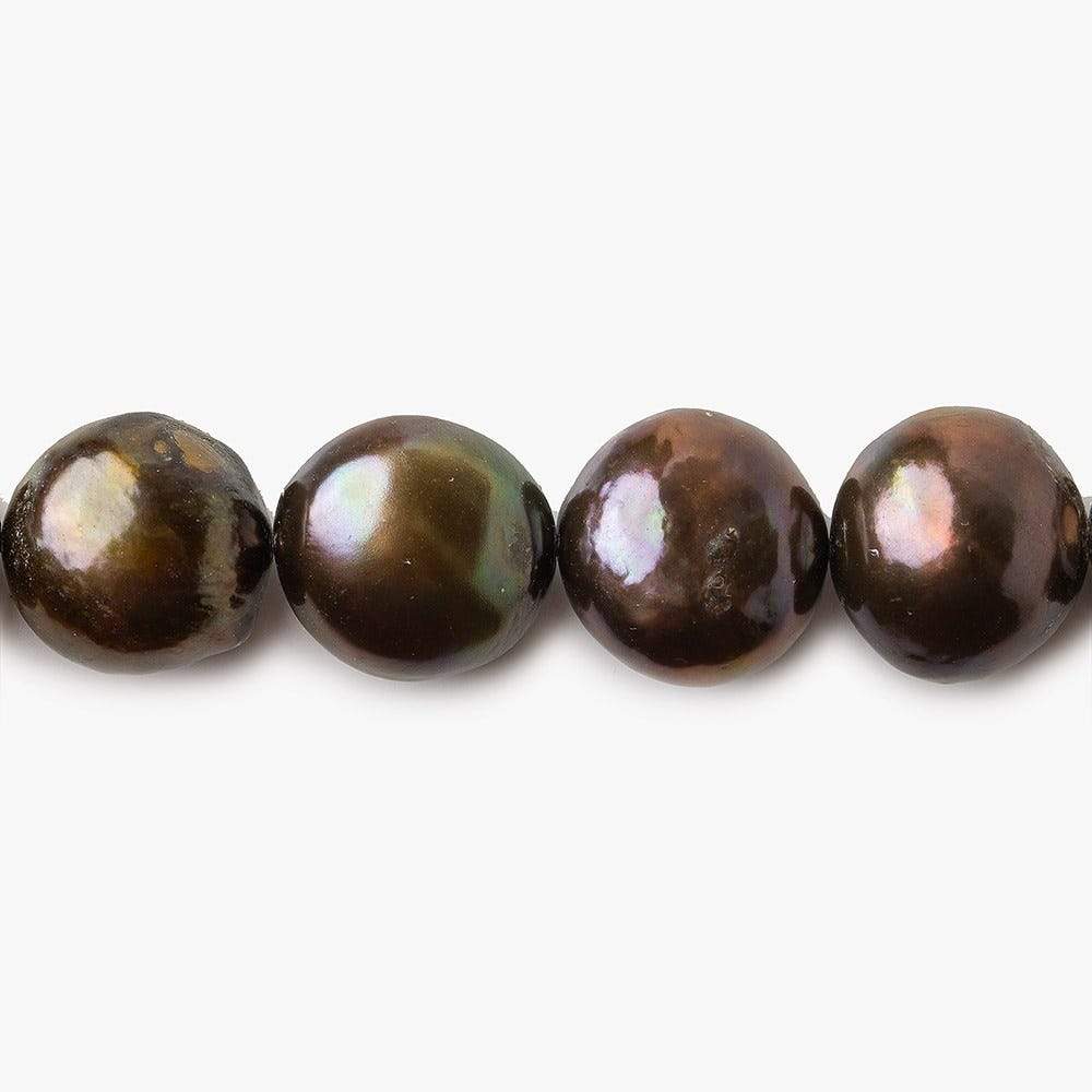 10mm - 11mm Chocolate Baroque Pearl, 15 inch, 36 pieces - Beadsofcambay.com