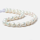 10mm-12mm Cream Baroque Large Hole Pearls 15 in. 33 pcs - Beadsofcambay.com