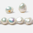 10mm-12mm Cream Baroque Large Hole Pearls 15 in. 33 pcs - Beadsofcambay.com