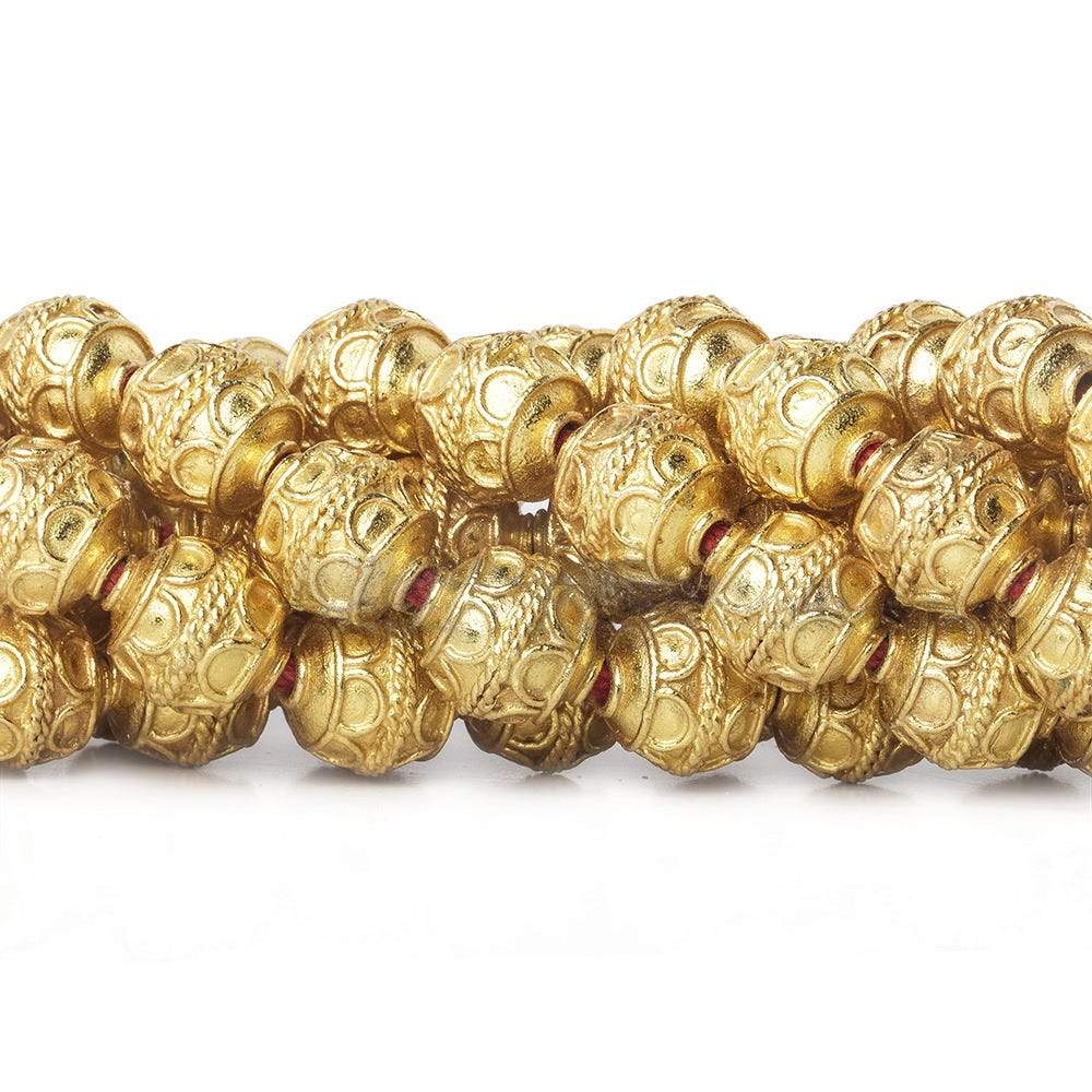 10mm 22kt Gold Plated Copper Bead Roval Simple Arch 8 inch 18 pieces - Beadsofcambay.com