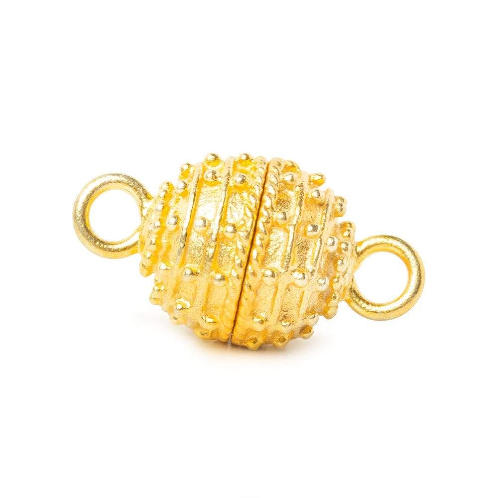 10mm 22kt Gold plated Copper Magnetic Clasp Beehive 1 piece - Beadsofcambay.com