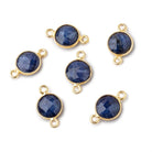 10mm Blue sapphire Vermeil Coin Bezel - Beadsofcambay.com