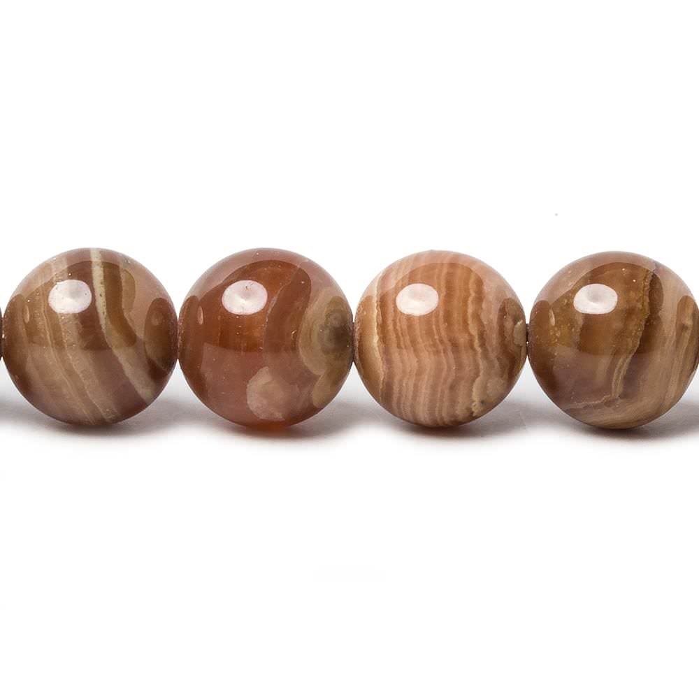10mm Chocolate Brown Rhodocrosite plain round beads 15.5 inch 40 pieces - Beadsofcambay.com