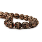 10mm Copper Bead Bead Roval Beehive 8 inch 18 pcs - Beadsofcambay.com