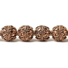 10mm Copper Bead Bead Roval Circle and Miligrain Triangle 8 inch 18 pcs - Beadsofcambay.com