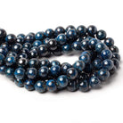 10mm Dark Chrysocolla Plain Rounds 16 inch 40 beads A - Beadsofcambay.com
