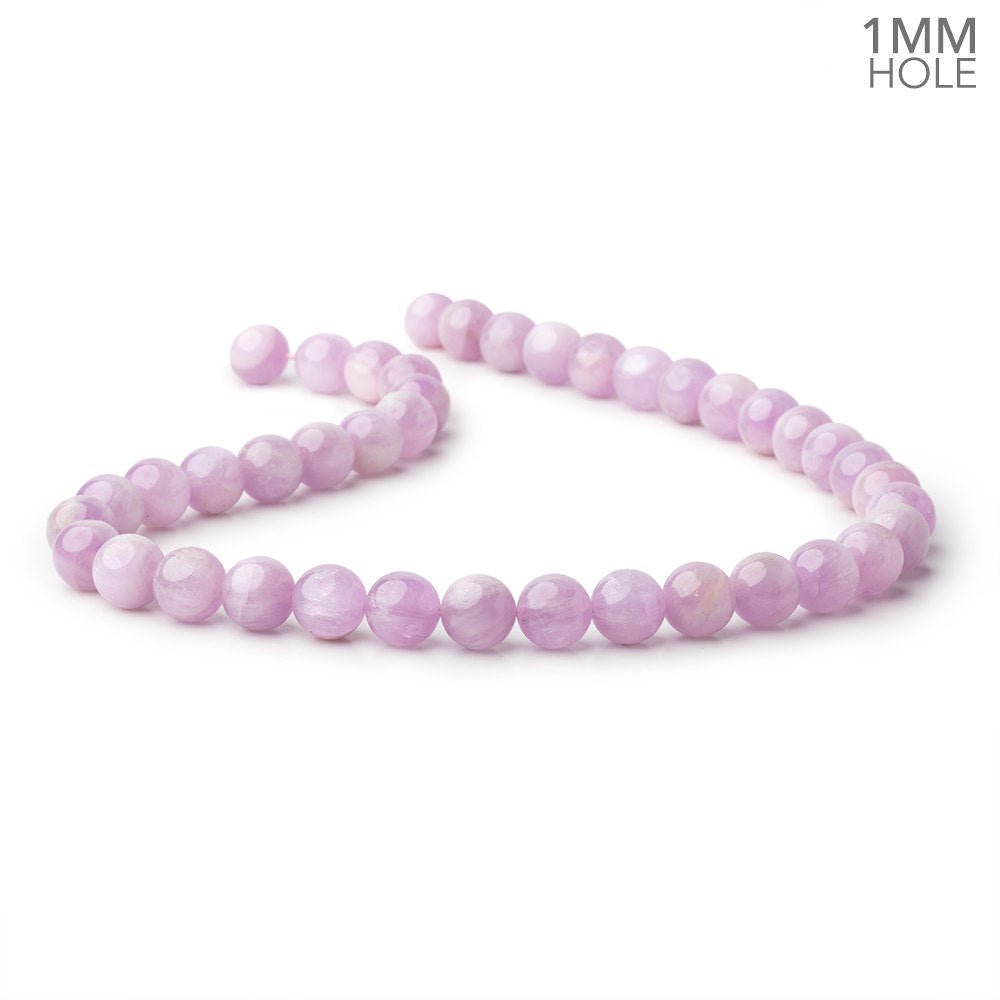 10mm Kunzite Plain Round Beads 16 inch 40 pieces 1mm hole - Beadsofcambay.com