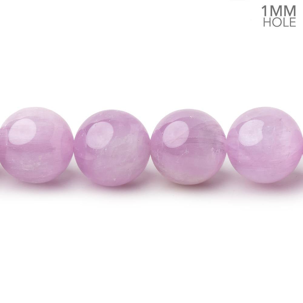 Pretty 8mm Natural Kunzite Gemstone Beaded Necklace – 18" Round Multicolor Beads, Handmade, Choker Style