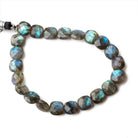 10mm Labradorite faceted pillows 8.5 inch 20 beads A - Beadsofcambay.com