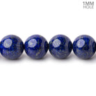 10mm Lapis Lazuli Plain Round Beads 16 inch 40 pieces 1mm Hole - Beadsofcambay.com