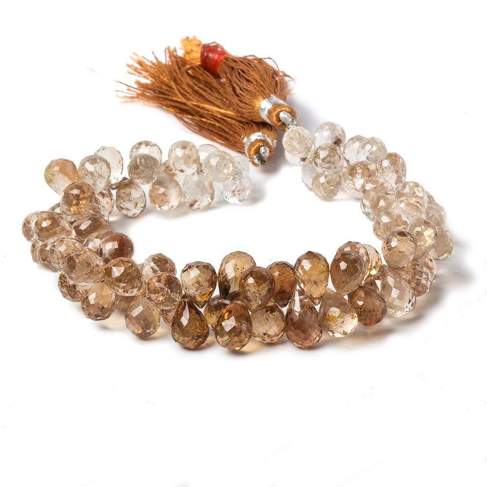 10mm Multi Color Topaz Faceted Tear Drop Beads AAA Grade 8 inch 82 beads - Beadsofcambay.com