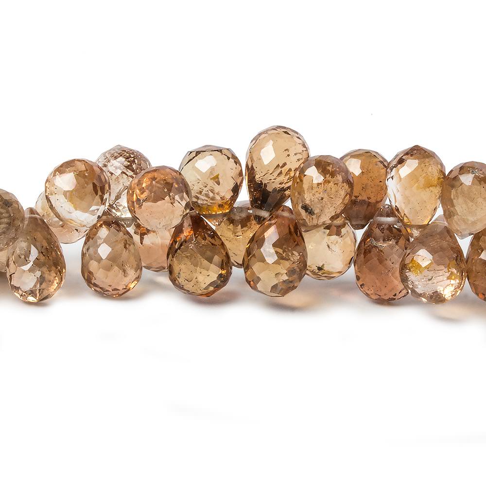 10mm Multi Color Topaz Faceted Tear Drop Beads AAA Grade 8 inch 82 beads - Beadsofcambay.com