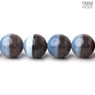 10mm Owyhee Blue Opal & Grey Agate Plain Round Beads 18 inch 47 pieces AAA - Beadsofcambay.com