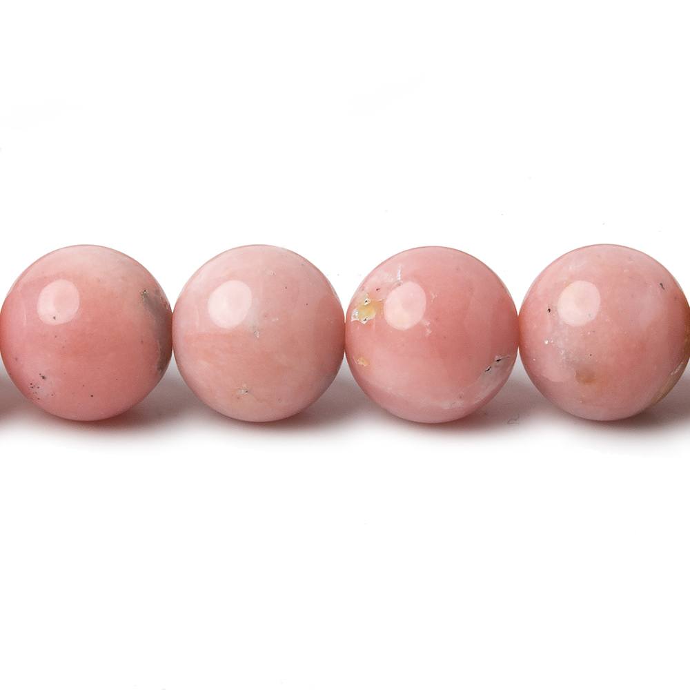 10mm Pink Peruvian Opal plain rounds 16 inch 41 beads AA - Beadsofcambay.com