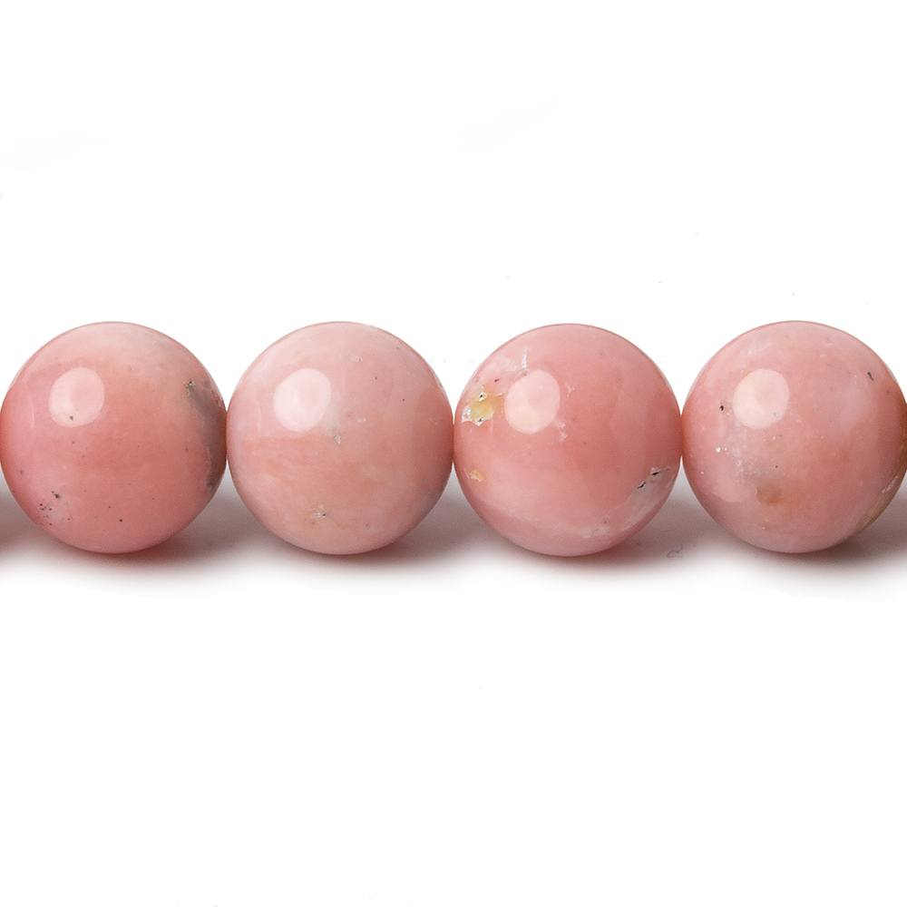 10mm Pink Peruvian Opal plain rounds 16 inch 41 beads AA - Beadsofcambay.com