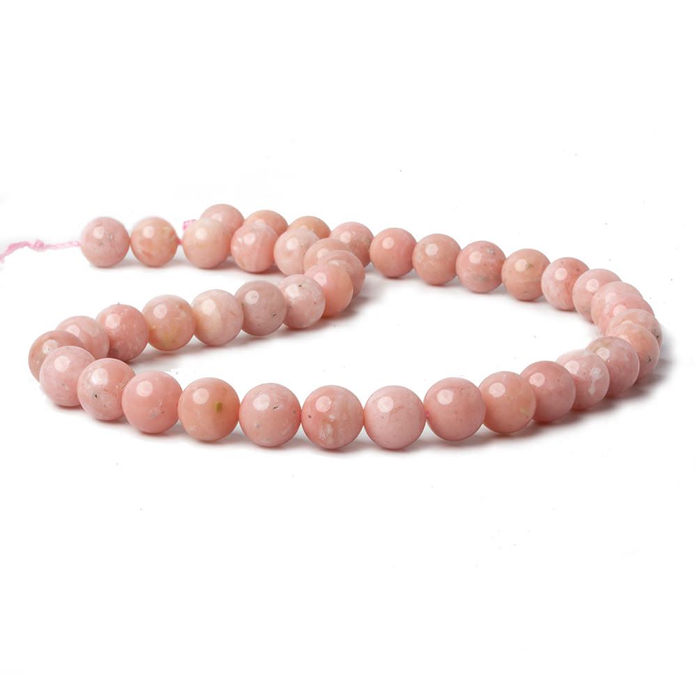 10mm Pink Peruvian Opal plain rounds 16 inch 41 beads AA - Beadsofcambay.com