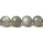 10mm Platinum Grey Moonstone Plain Rounds 16 inch 41 beads AA - Beadsofcambay.com