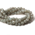 10mm Platinum Grey Moonstone Plain Rounds 16 inch 41 beads AA - Beadsofcambay.com