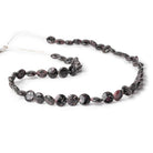 10mm Ruby Red Spinel in Biotite Plain Coin Beads 18 inch 47 pieces - Beadsofcambay.com