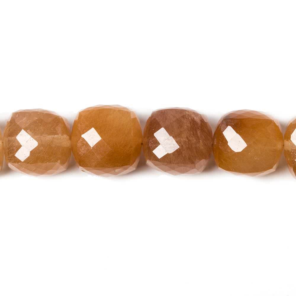 10mm Rutilated Quartz Faceted Cube Beads 16 inch 41 pieces - Beadsofcambay.com