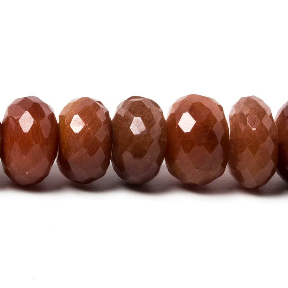 10mm Rutilated Quartz Faceted Rondelle 13.5 inch 56 pieces - Beadsofcambay.com