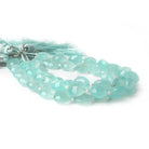 10mm Sea Blue Chalcedony faceted coin beads 8 inch 12 pieces A - Beadsofcambay.com