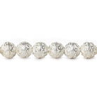 10mm Sterling Silver Plated Copper Bead Simple Swirl 8 inch 21 pcs - Beadsofcambay.com