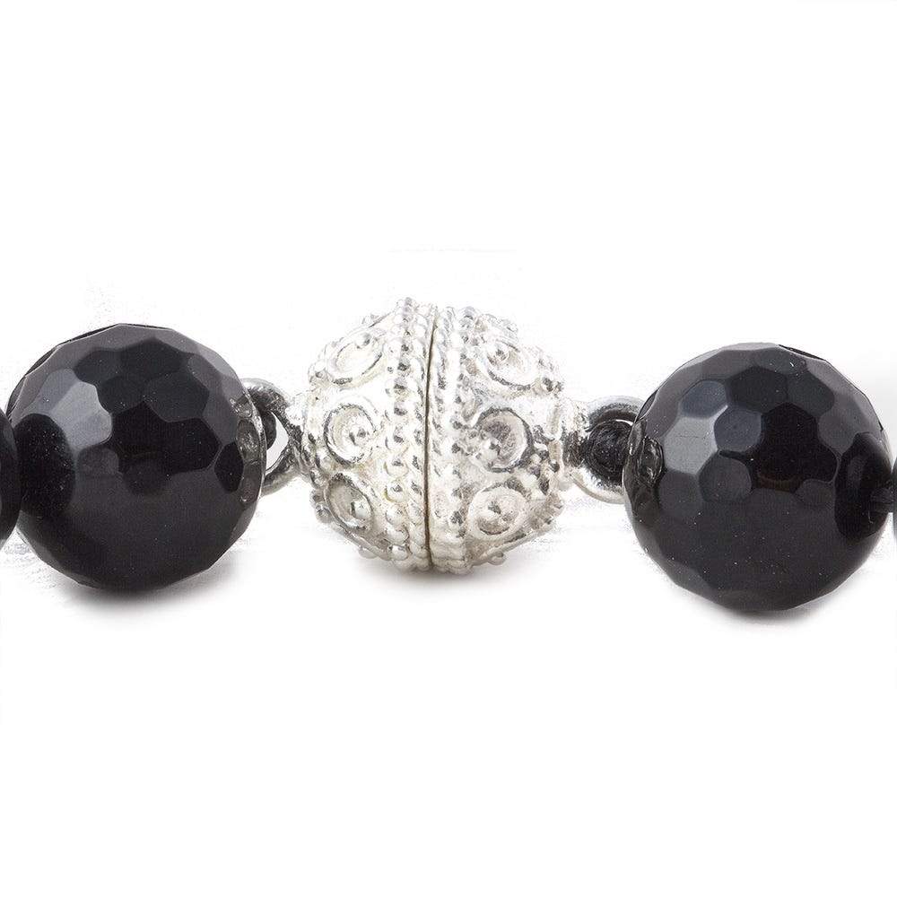 10mm Sterling Silver plated Copper Magnetic Ball Clasp 1 piece - Beadsofcambay.com