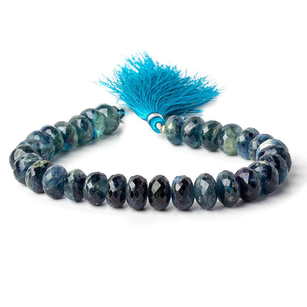 10mm Tanzanian Kyanite Faceted Rondelle Beads 32 beads 8 inch - Beadsofcambay.com