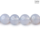 10mm Turkish Blue Chalcedony Plain Round Beads 15.5 inch 38 pieces - Beadsofcambay.com