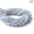 10mm Turkish Blue Chalcedony Plain Round Beads 15.5 inch 38 pieces - Beadsofcambay.com
