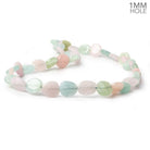 10x10-11x12mm Multi Beryl straight drilled plain flat nuggets 16 inch 34 large hole beads AA - Beadsofcambay.com