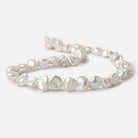 10x10-12x11mm Off White side drill Keshi Freshwater Pearl 16 inch 40 pieces AAA - Beadsofcambay.com
