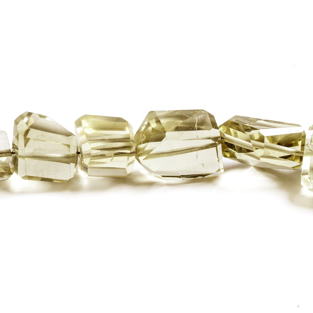 10x10-15x10mm Lemon Quartz faceted nugget beads 10 inch 20 pieces - Beadsofcambay.com