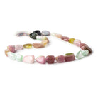 10x10-19x10mm Multi Color Afghani Tourmaline Plain Nugget Beads 16 inch 27 pieces - Beadsofcambay.com