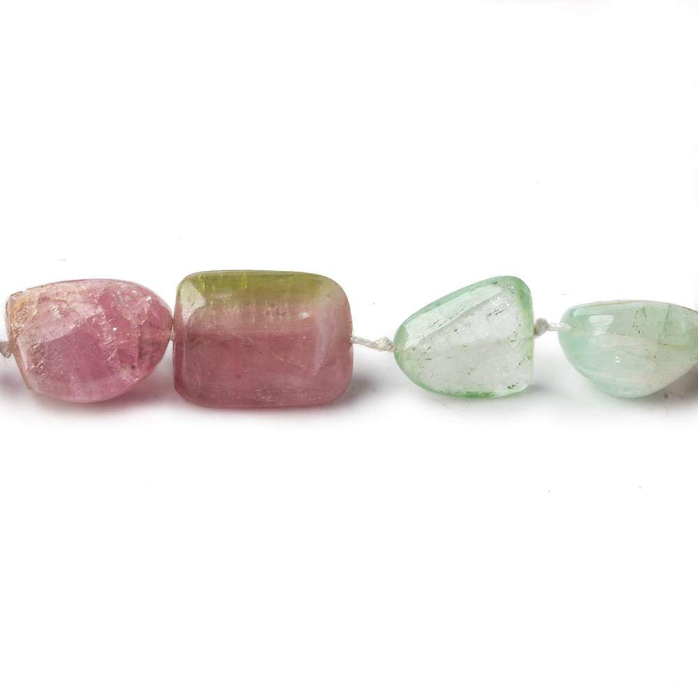 10x10-19x10mm Multi Color Afghani Tourmaline Plain Nugget Beads 16 inch 27 pieces - Beadsofcambay.com