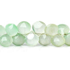 10x10mm Margarita Green Chalcedony Faceted Hearts 8 inch 45 Beads - Beadsofcambay.com