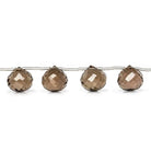 10x10mm Smoky Quartz `Candy Kiss` Beads 8 inch - Beadsofcambay.com