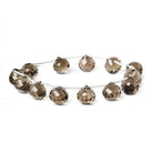 10x10mm Smoky Quartz `Candy Kiss` Beads 8 inch - Beadsofcambay.com