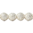 10x10mm Sterling Silver Plated Copper Bead Roval Victorian Swag with Miligrain 8 inch 20 pcs - Beadsofcambay.com