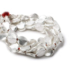 10x10x3mm Sterling Silver Plated Copper Coin, Brushed Finish 8 inch 19 pcs - Beadsofcambay.com