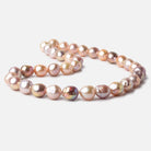 10x11-10x13mm Tri Color Baroque Freshwater Pearls 15.5 inch 30 pieces AA grade - Beadsofcambay.com